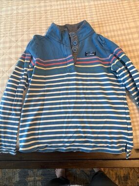 L.L. Bean Striped Long-Sleeve Henley Top